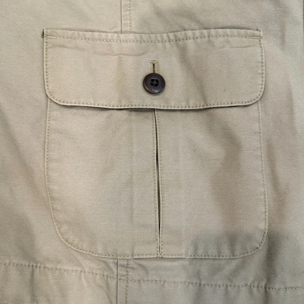 L.L. Bean Adirondack Barn Coat Flannel Lined Women’s Sz L Khaki Brown Rn71341 - Picture 8 of 11